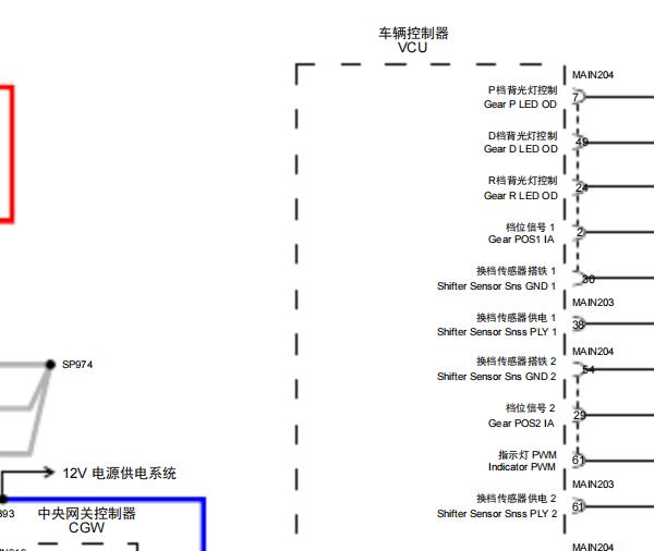 2018年蔚来ES8整车控制器和车门电路图