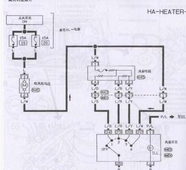 08年日产锐骐空调电路图