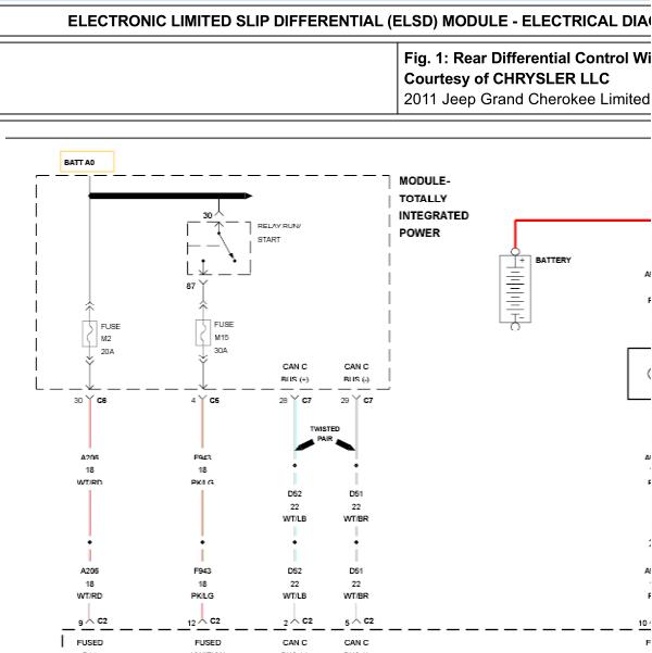 2011年吉普大切诺基差速器电路图