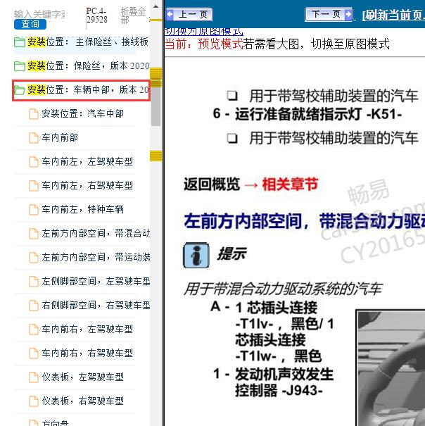 2021-2022年奥迪A3 全车部件位置.