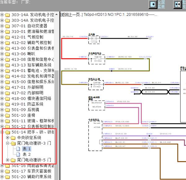 2013年路虎揽胜极光电动尾门电路图