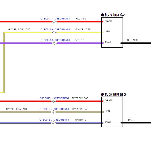 2013年路虎揽胜风扇电路图
