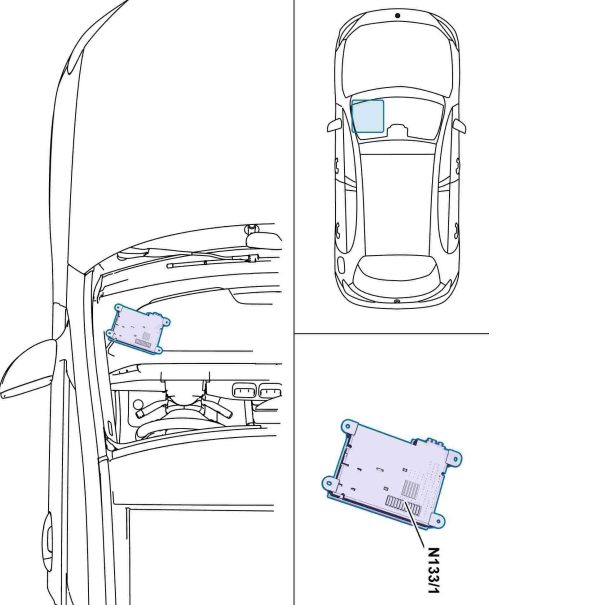 2020年奔驰GLE350仪表控制模块安装位置
