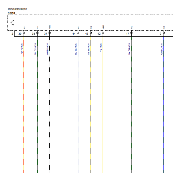 2020奔驰S350L 发动机电路图