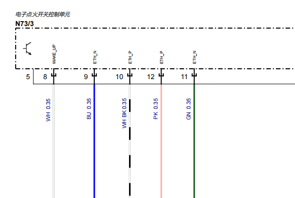 2024年奔驰S450EL 点火开关电路图和保险丝资料