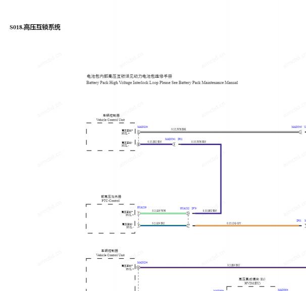 2020年蔚来EC66高压互锁电路图