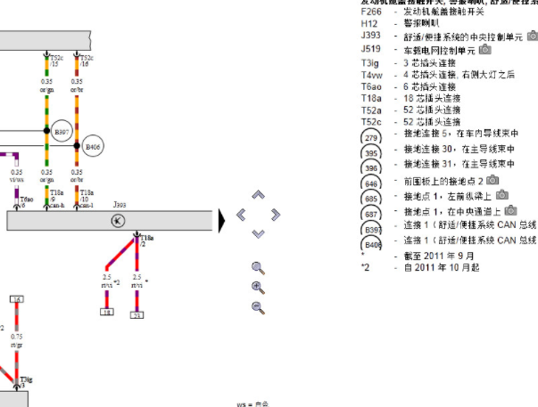 2012年大众迈腾J393便捷舒适系统电路图