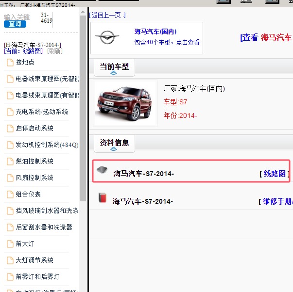 2014年海马汽车-S7 电路图