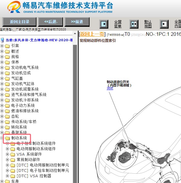 2020年东风本田艾力绅混动版 制动系统维修手册