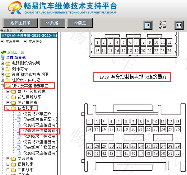 2019年吉利帝豪车身针脚图