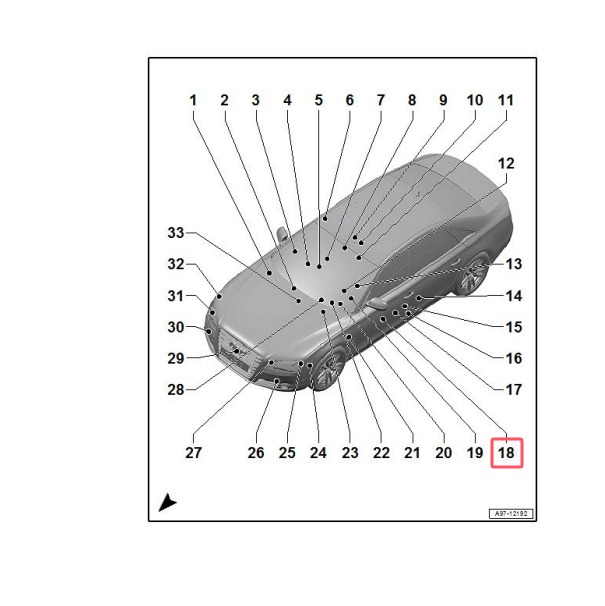 2012年奥迪A8L转向控制模块安装位置