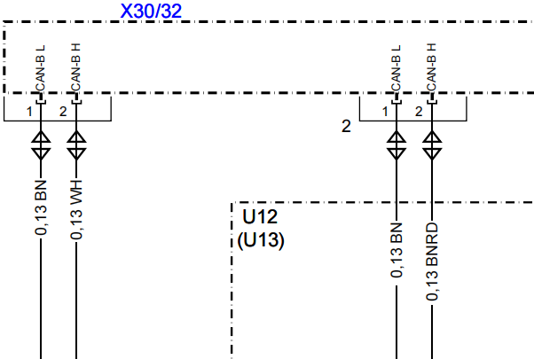 2014年奔驰S320网络通讯电路图