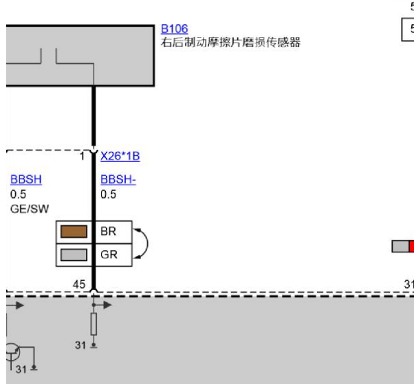 2022年宝马525li 刹车片感应电路图和复位资料