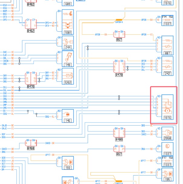 2013年雷诺科雷傲发动机节气门电路图
