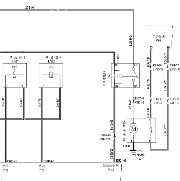 2021年金杯海狮1TZS发动机油泵电路图