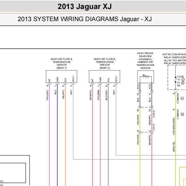 2013年捷豹XJL 发动机分动箱电路图