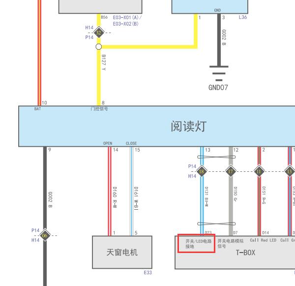 2019年长城炮天窗开关电路图