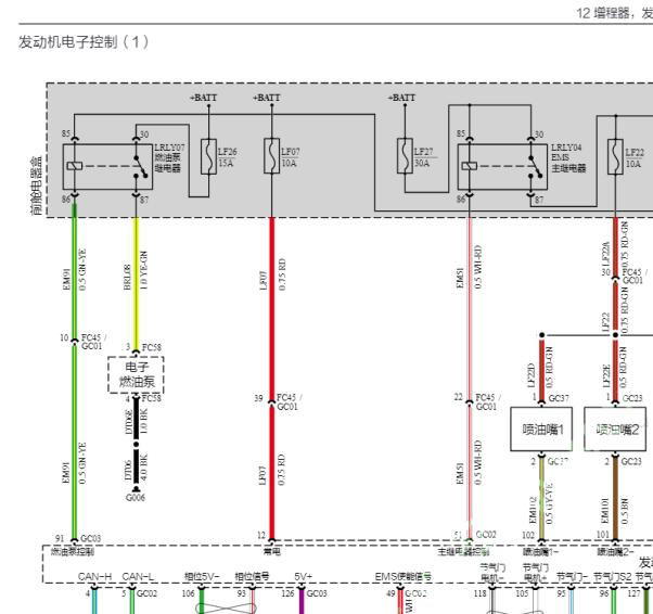2024年问界M7发动机电路图