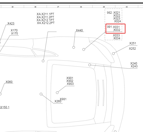 2020年保时捷718 BOXSTER  X031插头位置