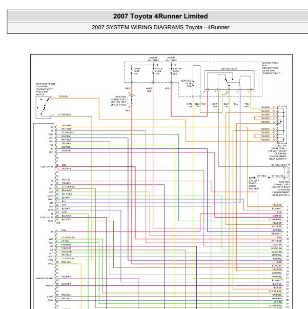 2007年丰田普拉多空调压缩机电路图