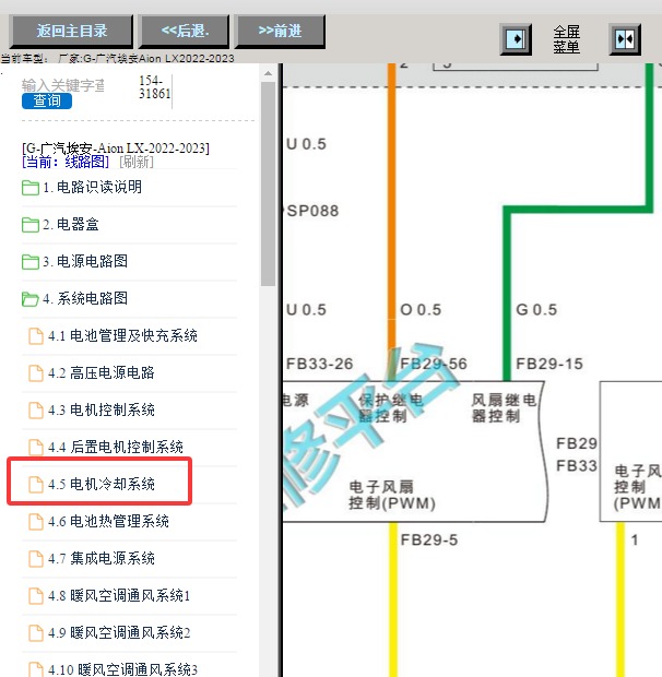 23年埃安AION LX风扇电路图