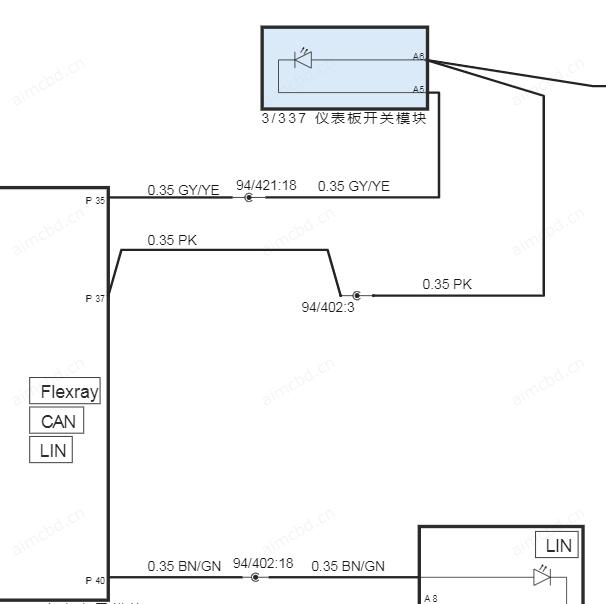 2019年沃尔沃XC90仪表电路图