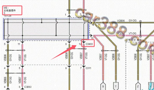 2016-2017年福特探险者MS-3总线接插件代码