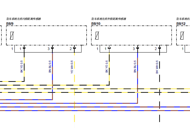 2021年奔驰S400L 雷达电路图资料