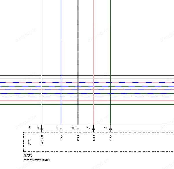 2021年奔驰S400L点火开关电路图