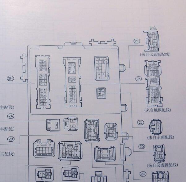 2011-2013年丰田花冠保险与继电器位置