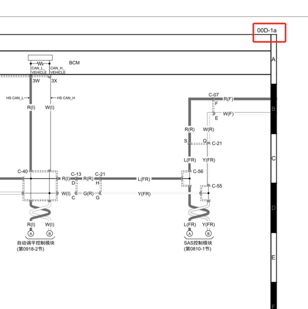 2019-2020年马自达昂克赛拉整车通讯系统00D-1电路图