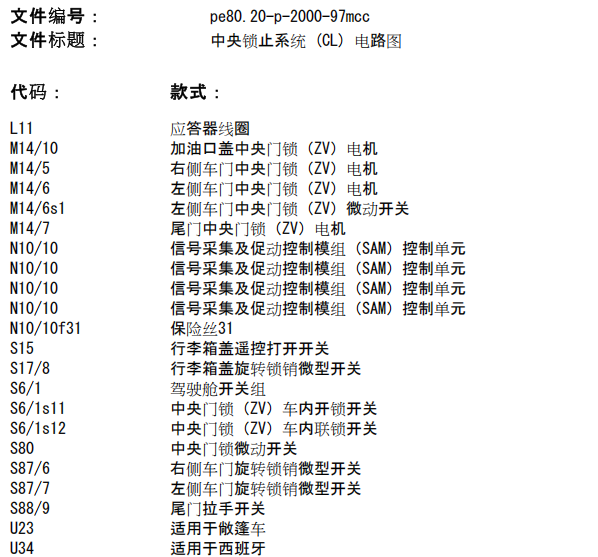 2009年奔驰smart fortwo遥控接收天线电路图和位置