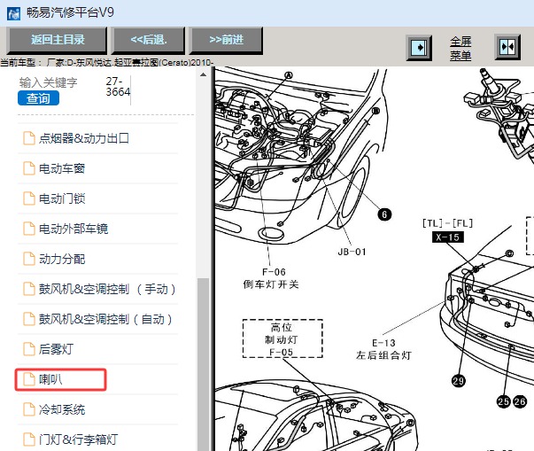2010年起亚赛拉图制动灯位置资料