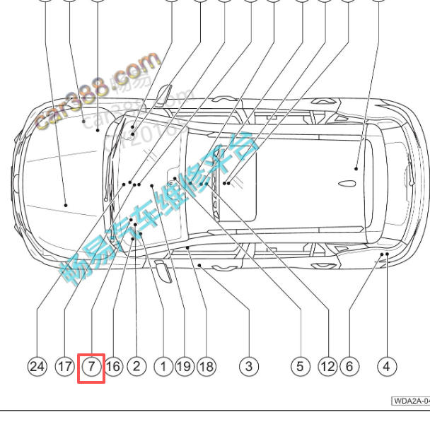 2018-2019年广汽三菱祺智PHEV T-BOX安装位置.