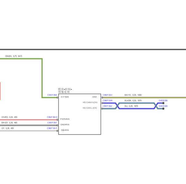 2014年路虎揽胜图像处理模块电路图