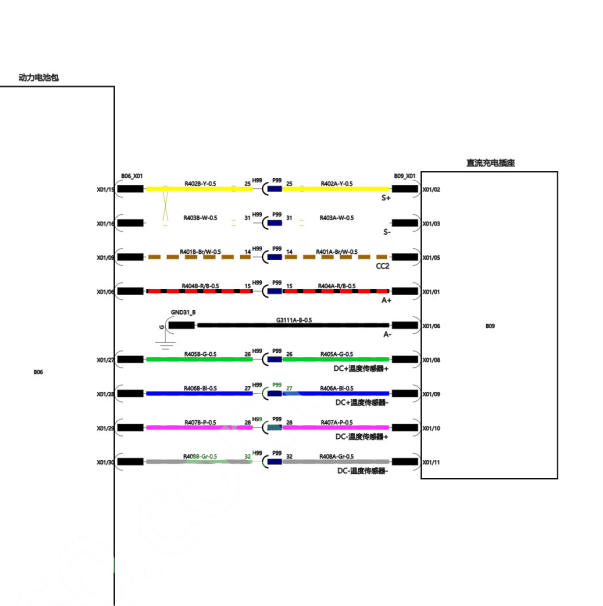 2023年长城蓝山DHT快充电路图