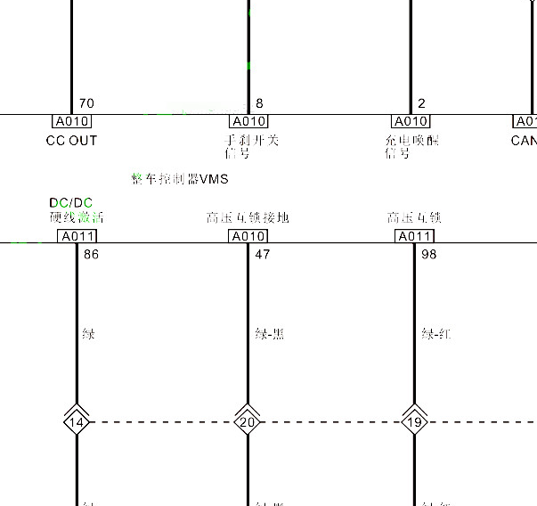 2021年福田风景智蓝VCU和通讯电路图