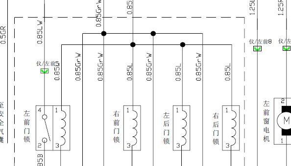 2007年奇瑞优雅中控电路图资料