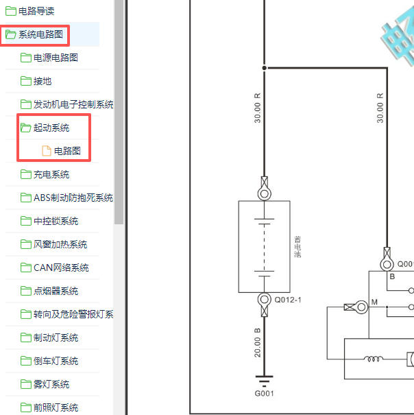 2020年福田拓陆者起动系统电路图