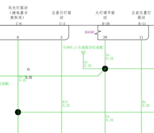 2024年比亚迪宋L DMI大灯电路图