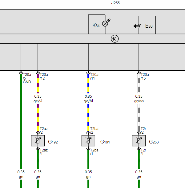 19年大众桑塔纳空调压力传感器电路图