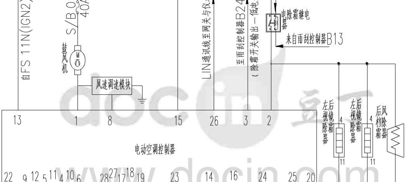 09年东风风行MPV空调电路