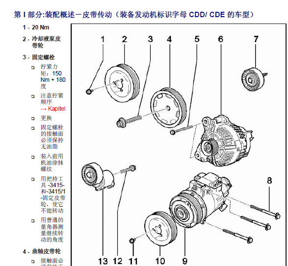 09年Polo发动机CDD正时