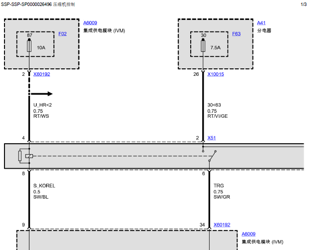 10年宝马X3 空调电路