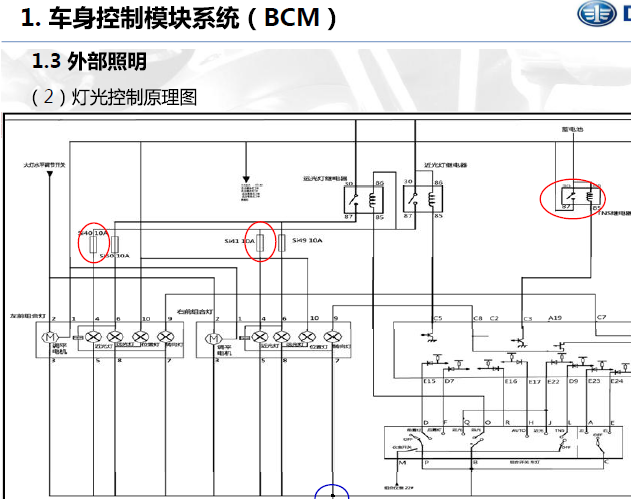 全新奔腾B70 外部照明电路