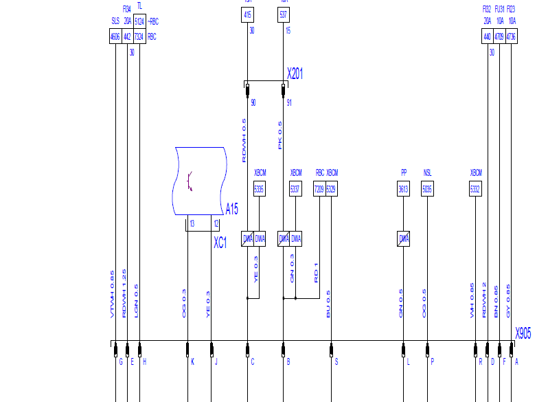 安德拉车身控制电路图