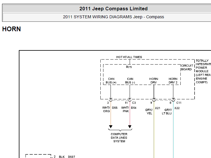 2011年指南者喇叭电路图