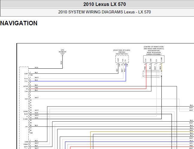10年雷克萨斯LX570 导航电路