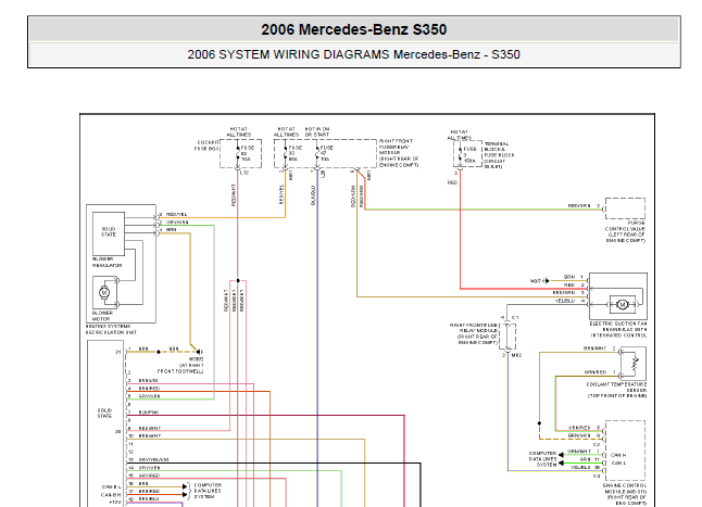 06年S350全车电路图