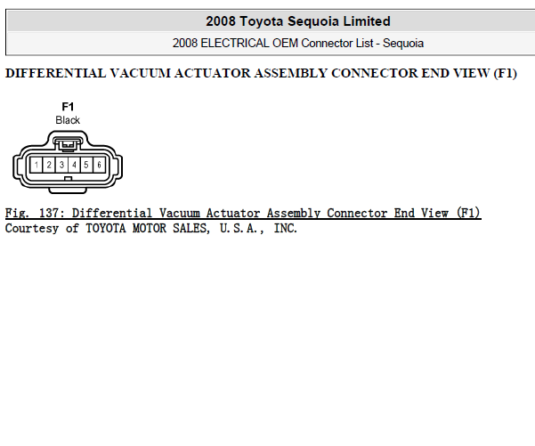 08年丰田红杉 差速器针脚图
